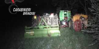 Ritrovati a Cisternino tre trattori e un muletto rubati a Monopoli