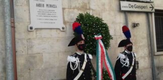 Cerimonia di commemorazione del Carabiniere Ausiliario Angelo Petracca